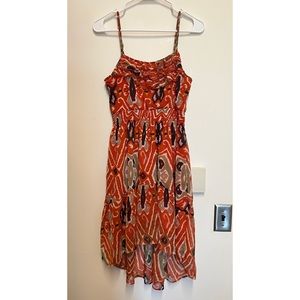 Abstract High Low Dress